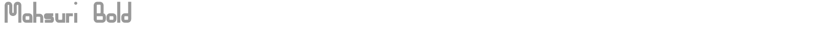 Mahsuri Bold font preview